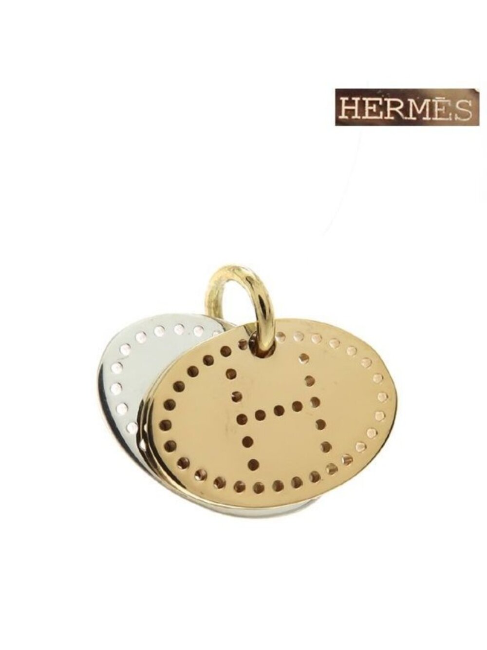 Hermes Evelyne Pendant 750 18k Silver Top Only Reversible